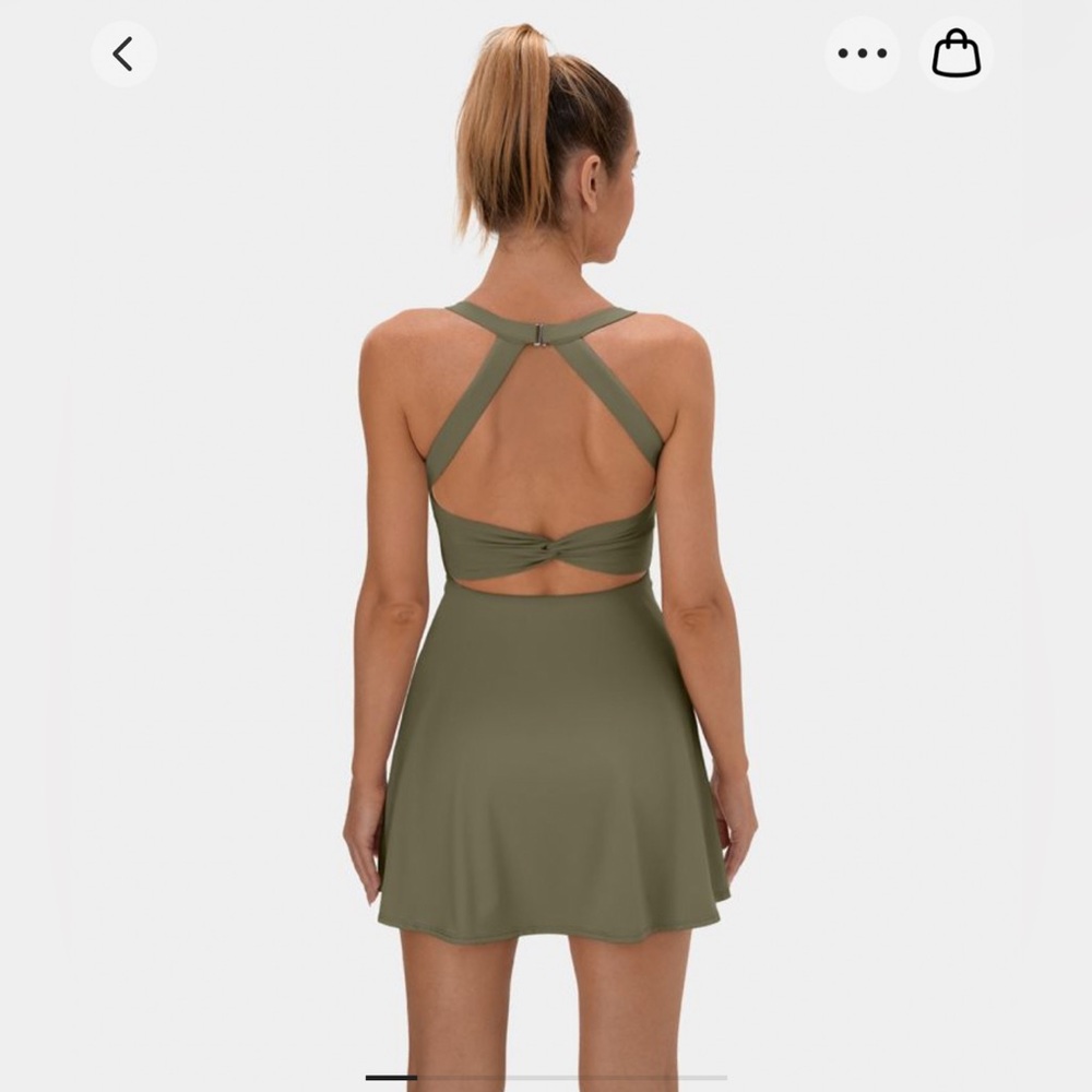 Halara active sun dress with built in bra, shorts with pocket